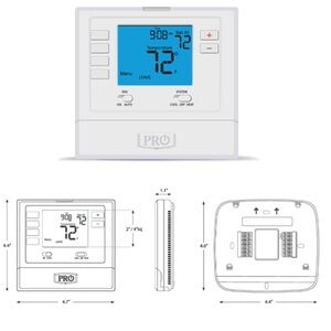 WORKS Pro1 T705 5/1/1 Programmable Single Stage 1H/1C Digital Backlit Thermostat